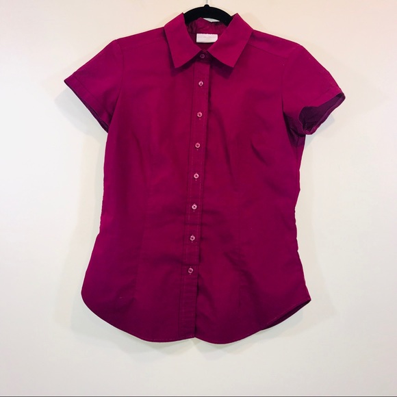 New York & Company Tops - NY&Co Shirt Sleeve Button Down Blouse - #1030 New York & Company Tops - NY&Co Shirt Sleeve Button Down Blouse - #1030